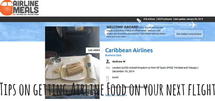 Tips on getting Airline Food on your next flight