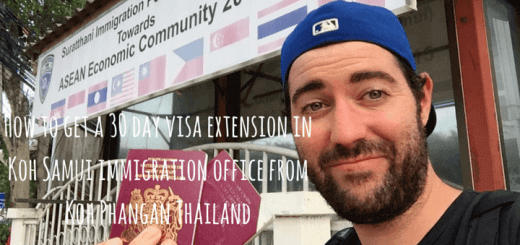 How to get a 30 day visa extension in Koh Samui immigration office from Koh Phangan Thailand